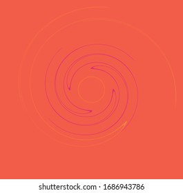 colorful, multicolor and monochrome cyclic, cycle concentric ring. revolved spiral, vortex, whorl. abstract circular, radial loop shape, element over colored backdrop, background