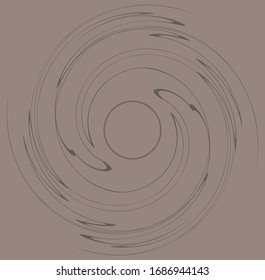 colorful, multicolor and monochrome cyclic, cycle concentric ring. revolved spiral, vortex, whorl. abstract circular, radial loop shape, element over colored backdrop, background