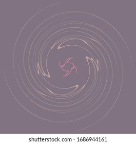 colorful, multicolor and monochrome cyclic, cycle concentric ring. revolved spiral, vortex, whorl. abstract circular, radial loop shape, element over colored backdrop, background