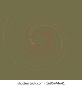 colorful, multicolor and monochrome cyclic, cycle concentric ring. revolved spiral, vortex, whorl. abstract circular, radial loop shape, element over colored backdrop, background