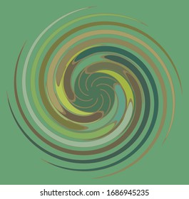 colorido, multicolor y monocromo cíclico, anillo concéntrico cíclico. espiral giratoria, vórtice, ballena. forma circular abstracta de bucle radial, elemento sobre fondo coloreado, fondo