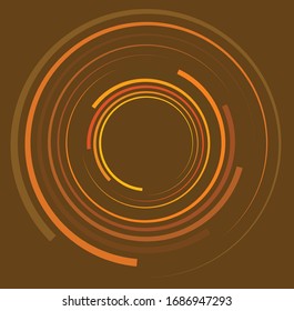 colorful, multicolor and monochrome cyclic, cycle concentric ring. revolved spiral, vortex, whorl. abstract circular, radial loop shape, element over colored backdrop, background