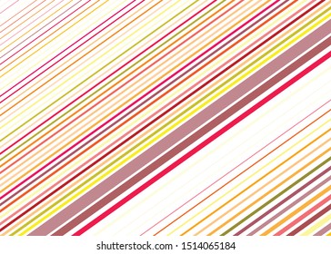 Colorful, multicolor oblique, diagonal dynamic lines, stripes pattern. Straight parallel skew stripes, streaks illustration. Slope, skew asymmetric lineal, linear element.