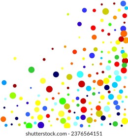 Colorful, multicolor random dots, circles.  Textured Data Elements Bang. Exploded Star Frame. 