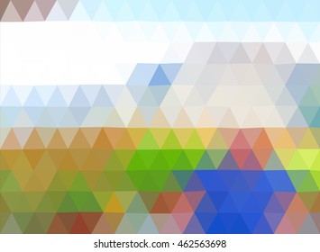 colorful multicolor triangle geometric low polygon gradient graphic abstract background vector eps10