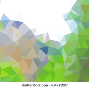 colorful multicolor triangle geometric low polygon gradient graphic abstract background vector eps10