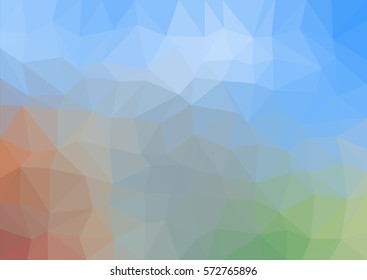 colorful multicolor triangle geometric low polygon gradient graphic abstract background vector eps10