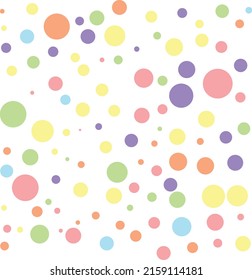 Colorful, multicolored dots vector. colorful polka dot background, confetti. parties. Textile