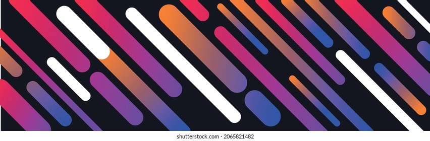 Colorful multicolored panoramic abstract background from different geometric shapes - Vector illustration