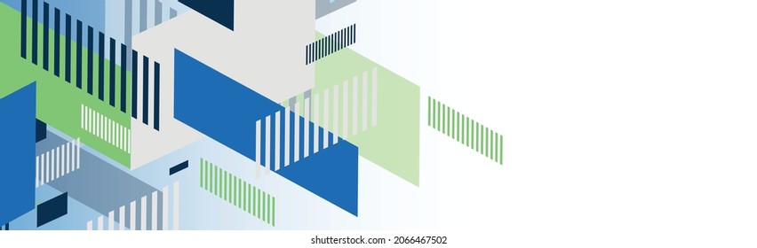 Colorful multicolored panoramic abstract background from different geometric shapes - Vector illustration