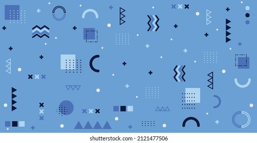 Colorful multicolored panoramic abstract background from different geometric shapes - Vector illustration