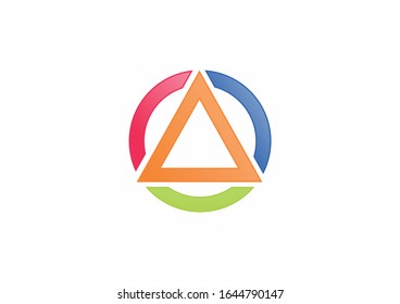 Colorful multimedia circle logo concept design