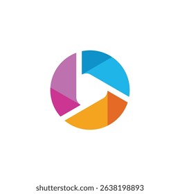 Colorful Multimedia Icon Symbol Logo design vector template