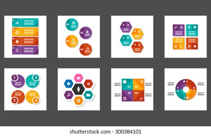 Colorful multipurpose infographic element and icon flat design set for presentation advertising marketing brochure flyer 