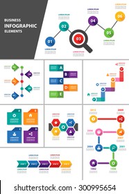 Colorful multipurpose Infographic element and icon template flat design set pack for Presentation advertising marketing  brochure flyer 