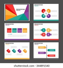 Colorful Multipurpose presentation template Infographic elements flat design set for brochure flyer leaflet marketing advertising