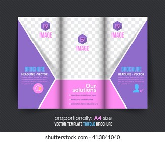 Colorful Multipurpose Tri-fold Brochure Design, Business Catalog Vector Template
