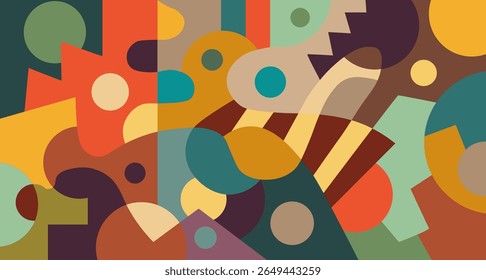 colorful mural art design for wallpaper and room decoration