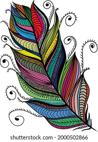colorful mural illustration or vector