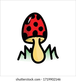 colorful mushroom logo vector illustration