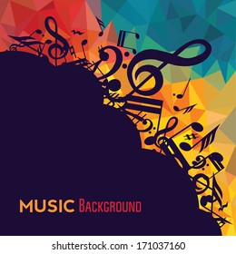 Colorful music background.