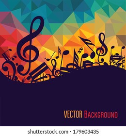 Colorful Music Background.