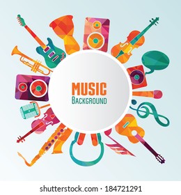 Colorful music background 