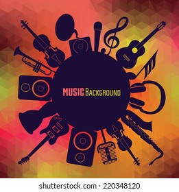 Colorful music background.