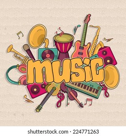 Colorful music background.