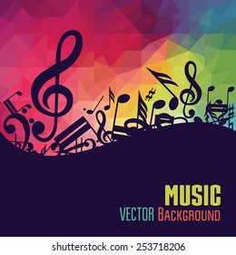 Colorful Music Background.