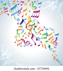 Colorful music background.