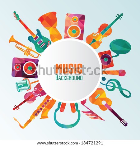 Colorful music background.