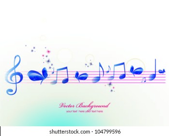 Colorful music background. Vector