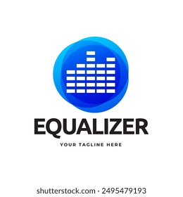 Bunte Musik-Bars Visualisierung Vektorgrafik Grafikdesign Vorlage.