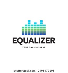 Plantilla de Diseño gráfico de Vector de visualización de barras de música coloridas.