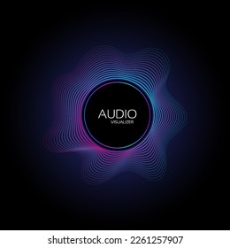 Colorful music equalizer, audio visualizer