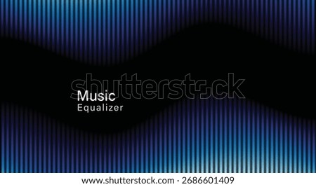 A colorful music equalizer on a dark background, with glowing sound waves representing audio technology, music, and rhythm. Abstract sound visualization for design and multimedia. Vector EPS10.