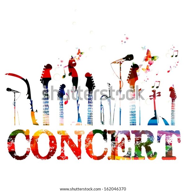 Colorful Music Instruments Background Stock Vector (Royalty Free