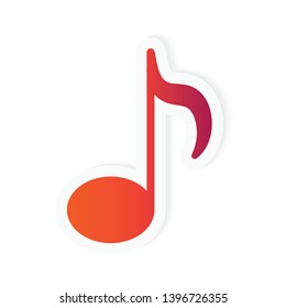 colorful music note icon- vector illustration