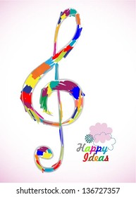 Colorful music note theme