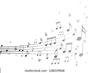 Colorful music notes background