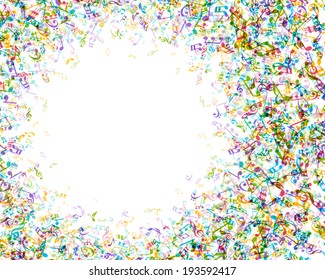 Colorful music notes vector background eps 10 