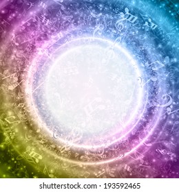 Colorful music notes vector background eps 10 