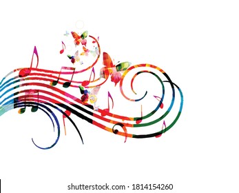 Colorful Christian Cross Music Notes Isolated Stock Vector (Royalty ...