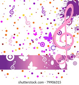 colorful music time - vector