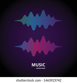 Colorful music wave form, audio visualizer