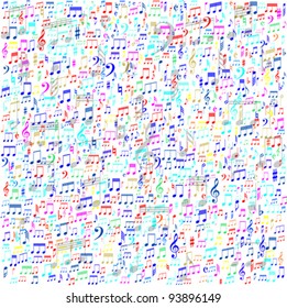 Colorful musical background, vector