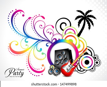 Colorful musical background vector illustration 