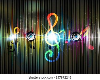 Colorful musical Background Vector illustration 
