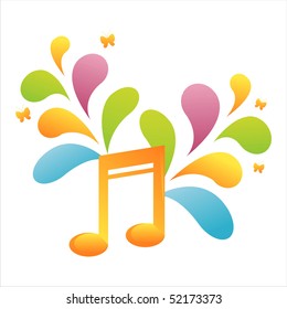 colorful musical note background